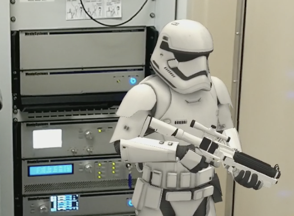 A Stormtrooper, guarding the laser frequency comb